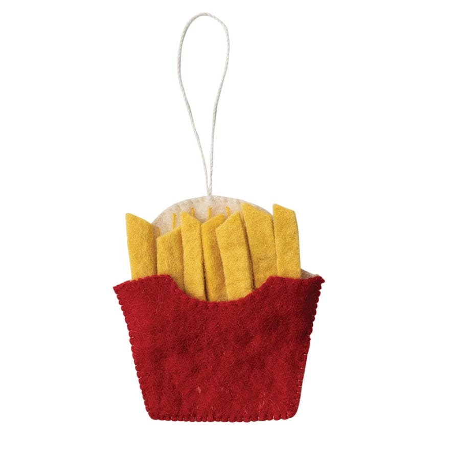Creative Co-Op Creative Co-op Handmade Wool Felt French Fries Ornament - Little Miss Muffin Children & Home