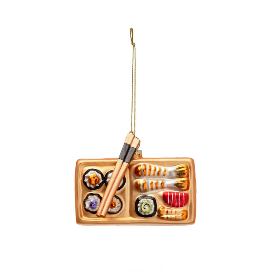Creative Co-Op Creative Co-op Glass Sushi & Wood Chopsticks Ornament - Little Miss Muffin Children & Home