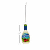 Creative Co-Op Creative Co-op Hand-Painted Glass Ranch Dressing Bottle Ornament with Glitter - Little Miss Muffin Children & Home