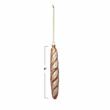 Creative Co-Op Creative Co-op Hand-Painted Glass French Baguette Ornament with Glitter - Little Miss Muffin Children & Home
