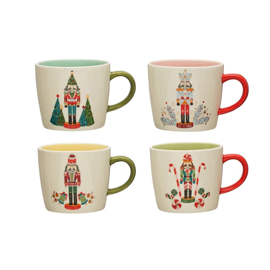 Creative Co-Op Creative Co-op Stoneware Mug with Nutcracker - Little Miss Muffin Children & Home
