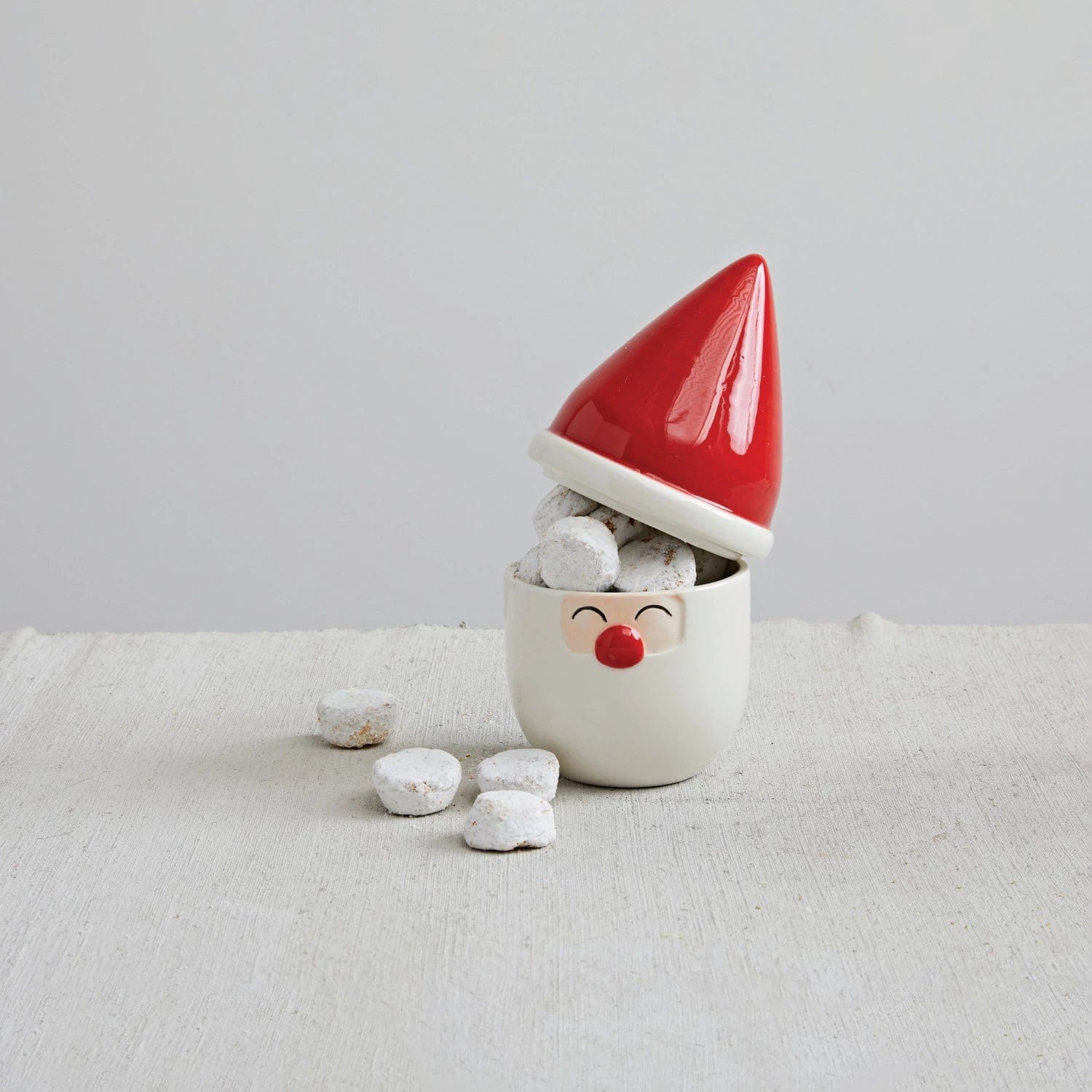 Creative Co-Op Creative Co-op Stoneware Santa Shaped Canister - Little Miss Muffin Children & Home