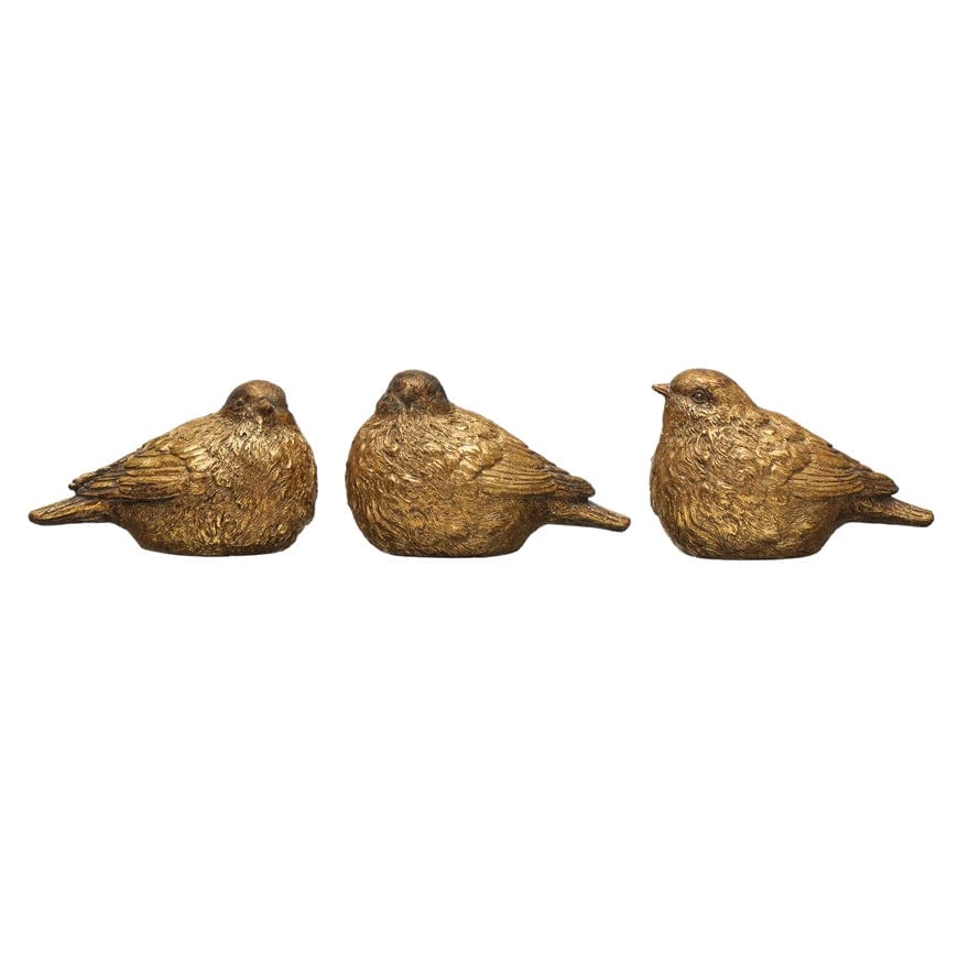 Creative Co-Op Creative Co-op Resin Bird with Distressed Gold Finish - Little Miss Muffin Children & Home