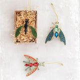 Creative Co-Op Creative Co-op Metal & Glass Beaded Insect Ornament, Available in 3 Styles - Little Miss Muffin Children & Home