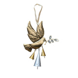 Creative Co-Op Creative Co-op Metal Dove & Olive Branch Ornament with Bells & Glass Beads - Little Miss Muffin Children & Home