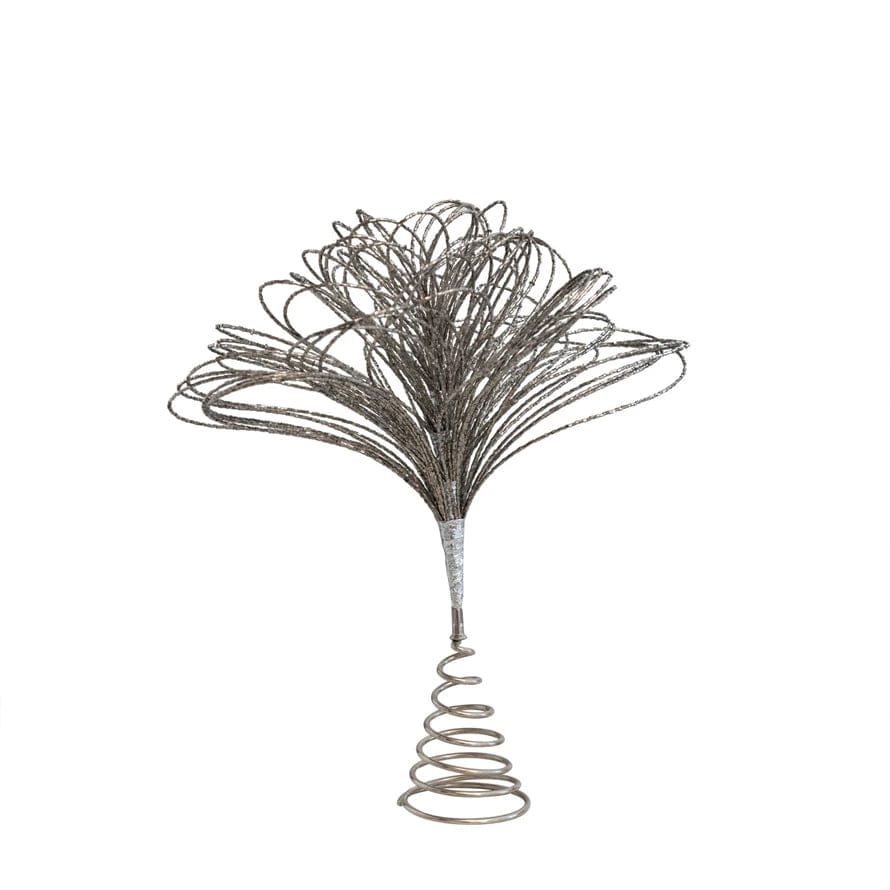 Creative Co-Op Creative Co-op Metal & Glass Bead Gunmetal Finish Tree Topper - Little Miss Muffin Children & Home