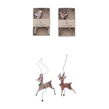 Creative Co-Op Creative Co-op MDF & Recycled Paper Deer Pull Ornament - Little Miss Muffin Children & Home