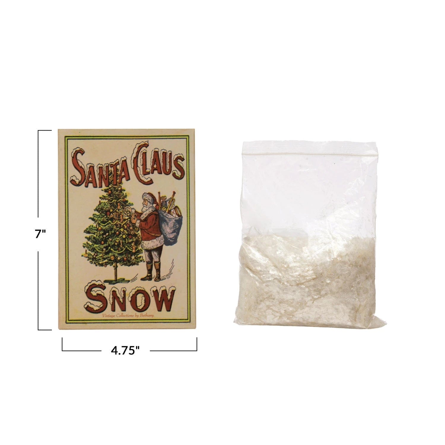 Creative Co-Op Creative Co-op "Santa Claus Snow" Mica Snow In Box - Little Miss Muffin Children & Home
