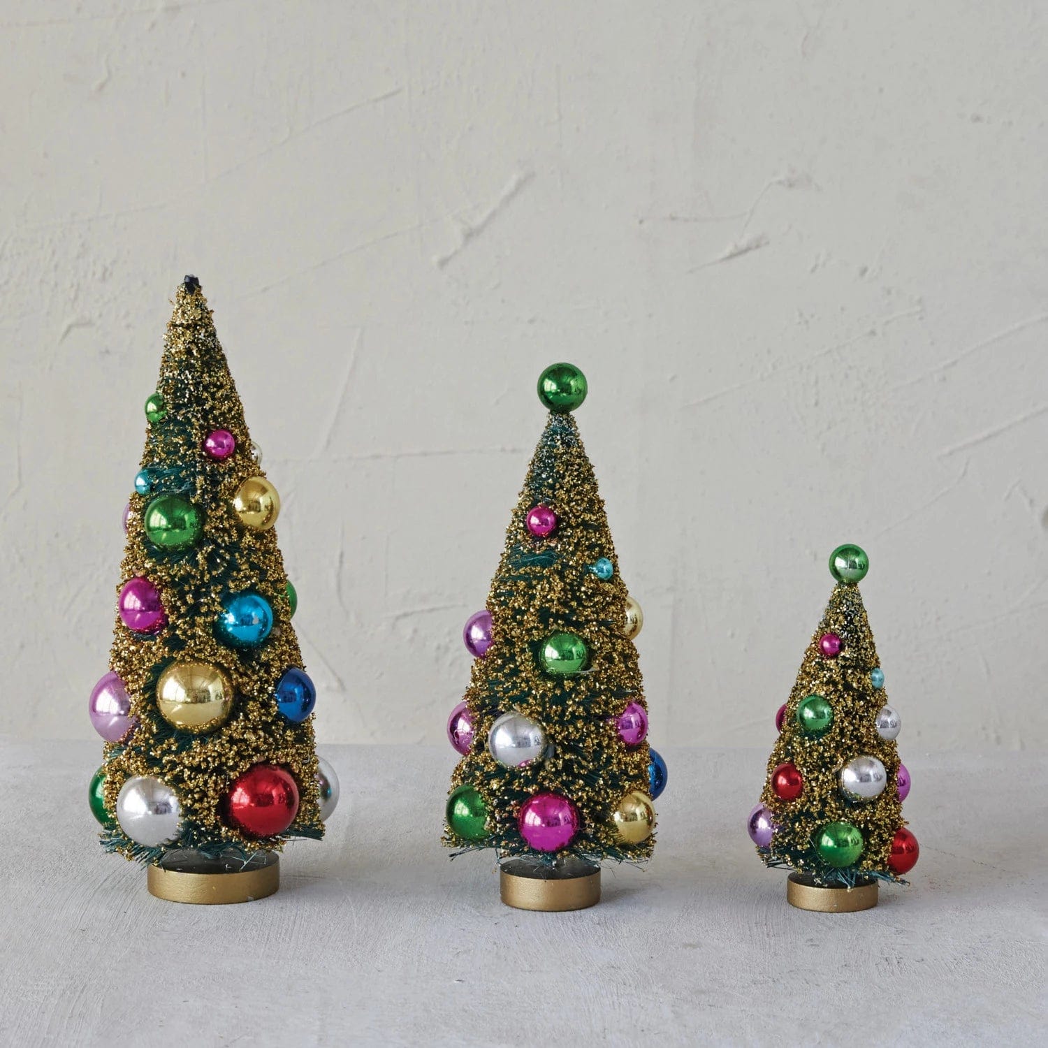 Creative Co-Op Creative Co-op Sisal Bottle Brush Trees with Ornaments - Little Miss Muffin Children & Home