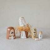 Creative Co-op Creative Co-op Hand Painted Wood Nativity Nesting Doll Set - Little Miss Muffin Children & Home