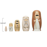 Creative Co-op Creative Co-op Hand Painted Wood Nativity Nesting Doll Set - Little Miss Muffin Children & Home