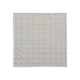 Creative Co-op Creative Co-op 18" Square Cotton Napkins with Metallic Gold Thread Windowpane Pattern, Cream Color, Set of 4 - Little Miss Muffin Children & Home