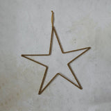 Creative Co-Op Creative Co-op Hanging Metal & Glass Bead Star with Cotton Velvet Ribbon - Little Miss Muffin Children & Home