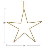 Creative Co-Op Creative Co-op Hanging Metal & Glass Bead Star with Cotton Velvet Ribbon - Little Miss Muffin Children & Home