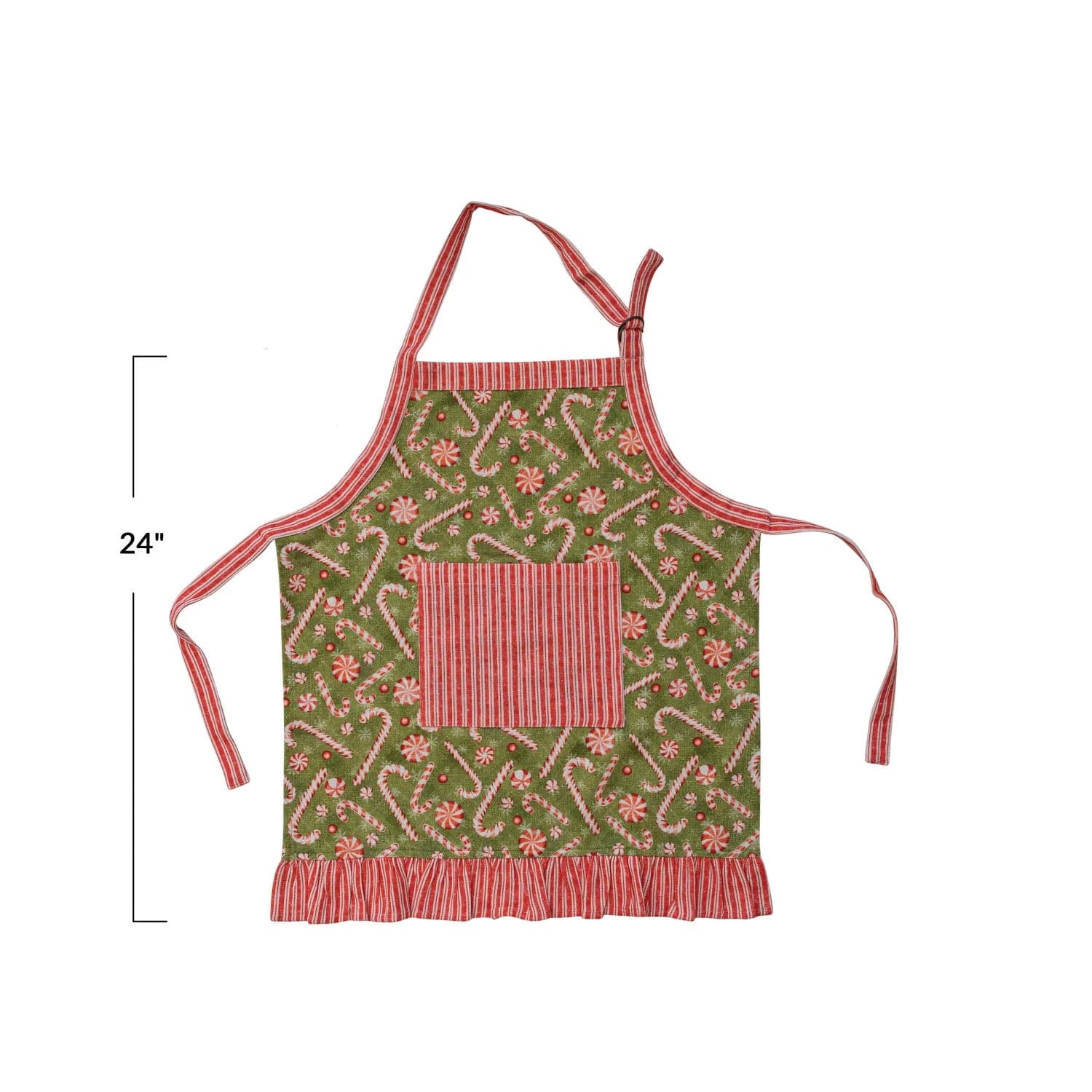 Creative Co-Op Creative Co-op Peppermint Pattern Child Apron & Chef Hat & Oven Mitt - Little Miss Muffin Children & Home