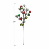 Creative Co-Op Creative Co-op Faux Pine Spray with Metallic Ball Ornaments & Faux Snow - Little Miss Muffin Children & Home