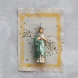 Creative Co-Op Creative Co-op Hand-Painted Glass Mary Ornament with Glitter - Little Miss Muffin Children & Home