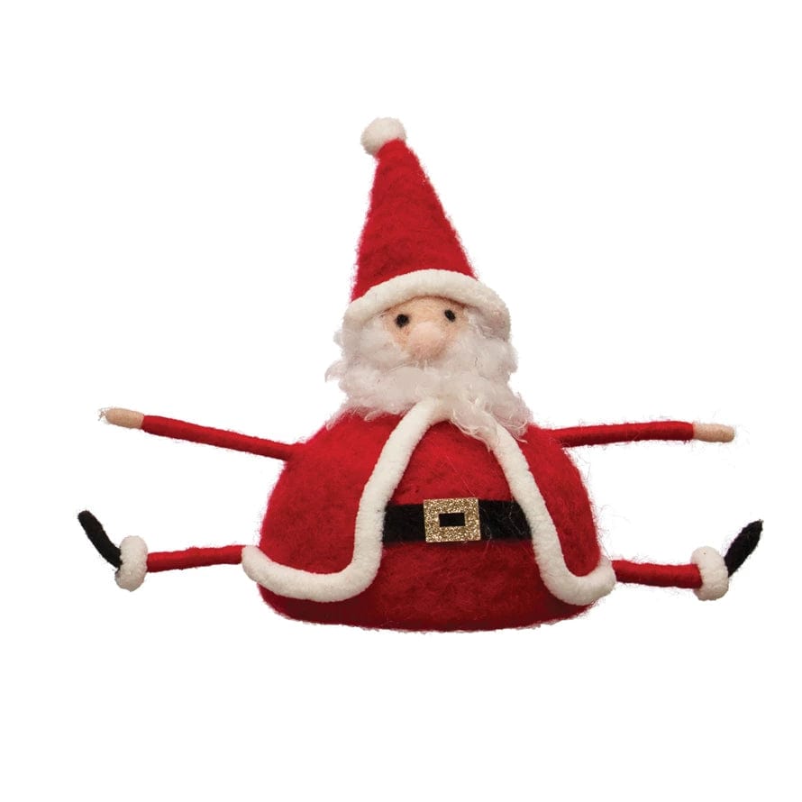 Creative Co-Op Creative Co-op Wool Felt Sitting Santa - Little Miss Muffin Children & Home