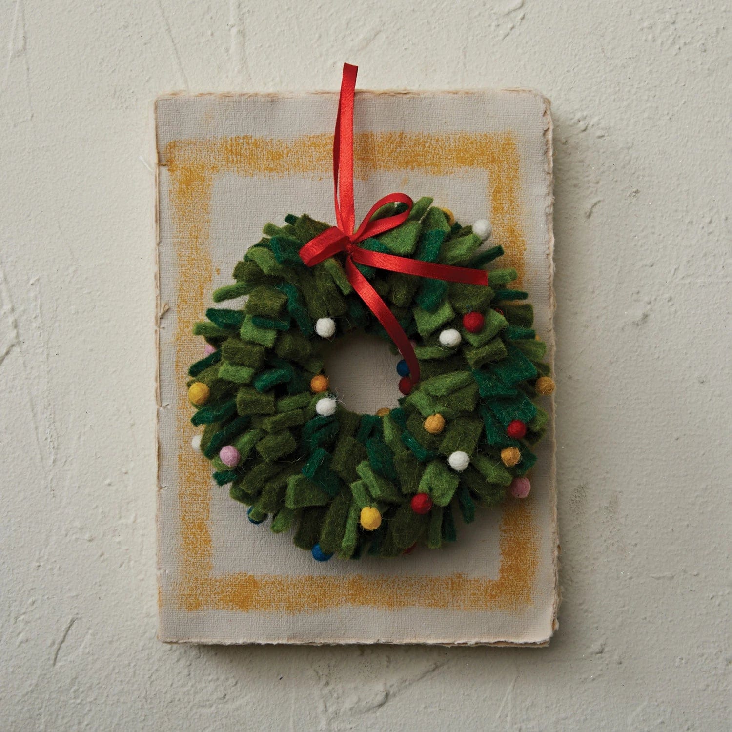 Creative Co-Op Wool Felt Wreath Ornament - Thumbnail 3