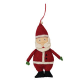 Creative Co-Op Creative Co-op Handmade Wool Felt Santa Ornament with Applique - Little Miss Muffin Children & Home