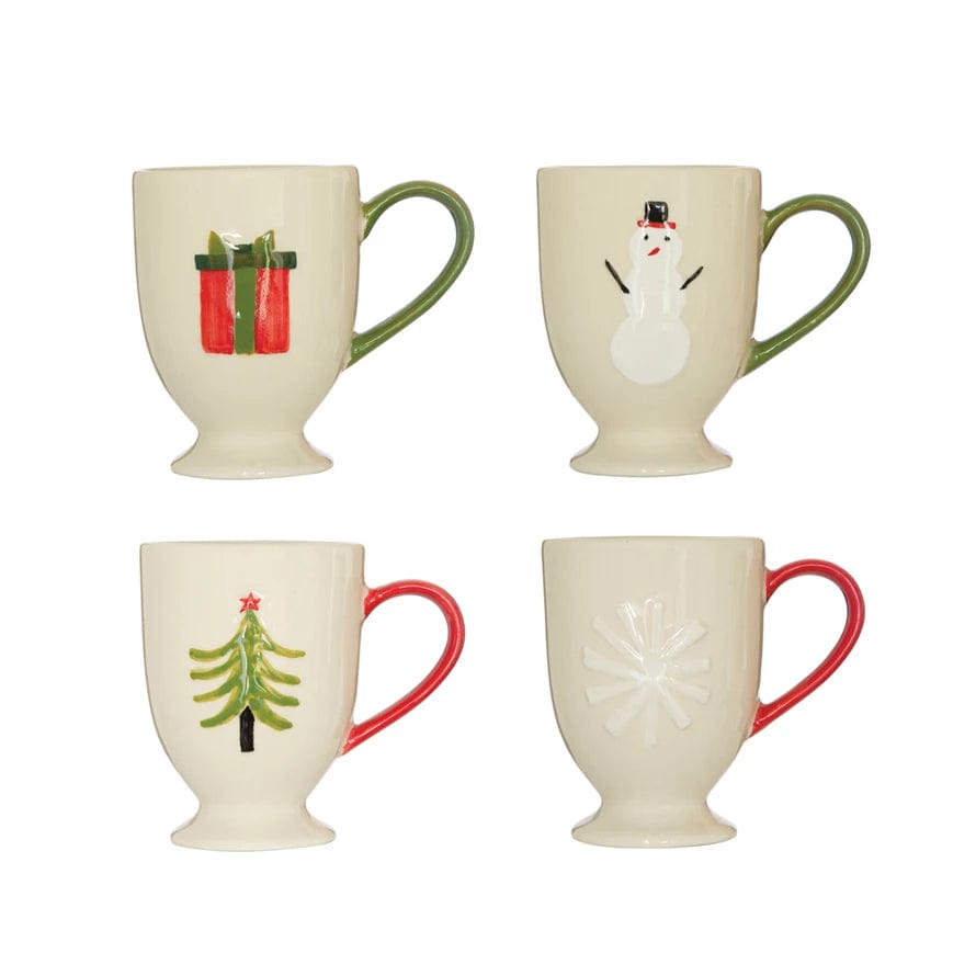 Creative Co-op Creative Co-op 3"Round x 4.5"H Stoneware Mug with Holiday Image, 4 Styles - Little Miss Muffin Children & Home