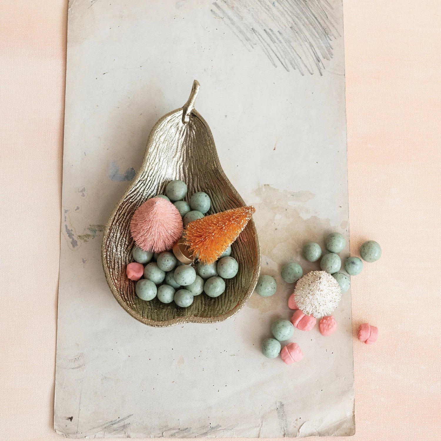 Creative Co-op Creative Co-op Cast Aluminum Pear Shaped Dish, Gold Finish - Little Miss Muffin Children & Home