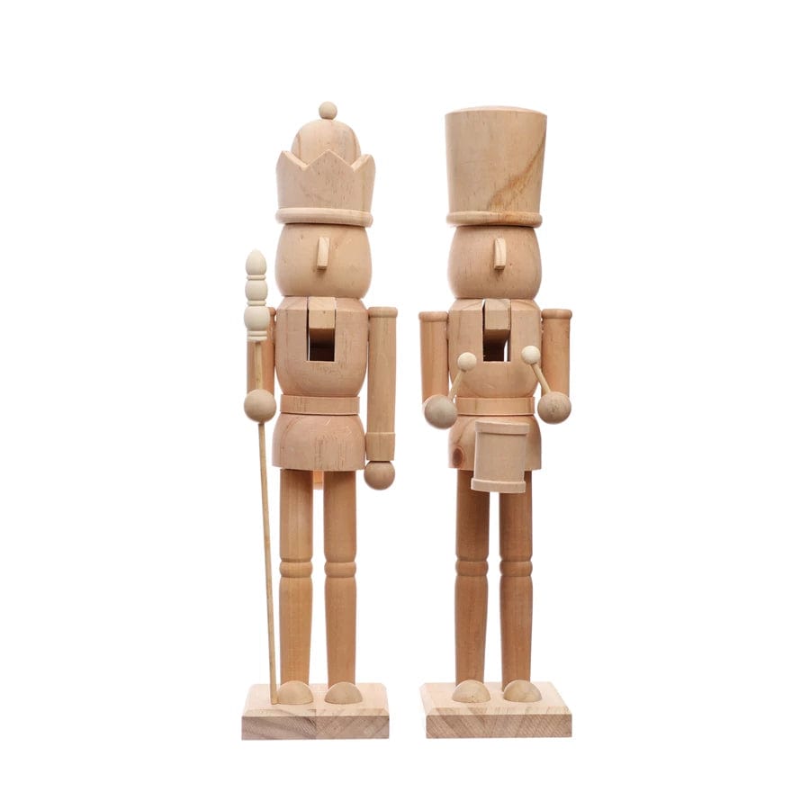 Creative Co-op Creative Co-op Wood Nutcracker, Natural, 2 Styles - Little Miss Muffin Children & Home