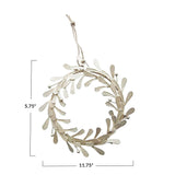 Creative Co-op Creative Co-op Metal Leaves & Berries Wreath, Distressed Pewter Finish - Little Miss Muffin Children & Home