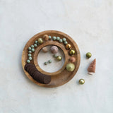 Creative Co-op Circular Mango Wood Serving Tray