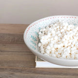 Creative Co-op Hand-Stamped Stoneware Serving Bowl with Wax Relief Pattern