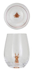 Creative Co-op Stemless Wine Glass 12oz, with Holiday Figure Inside, 8 Styles Available - Little Miss Muffin Children & Home