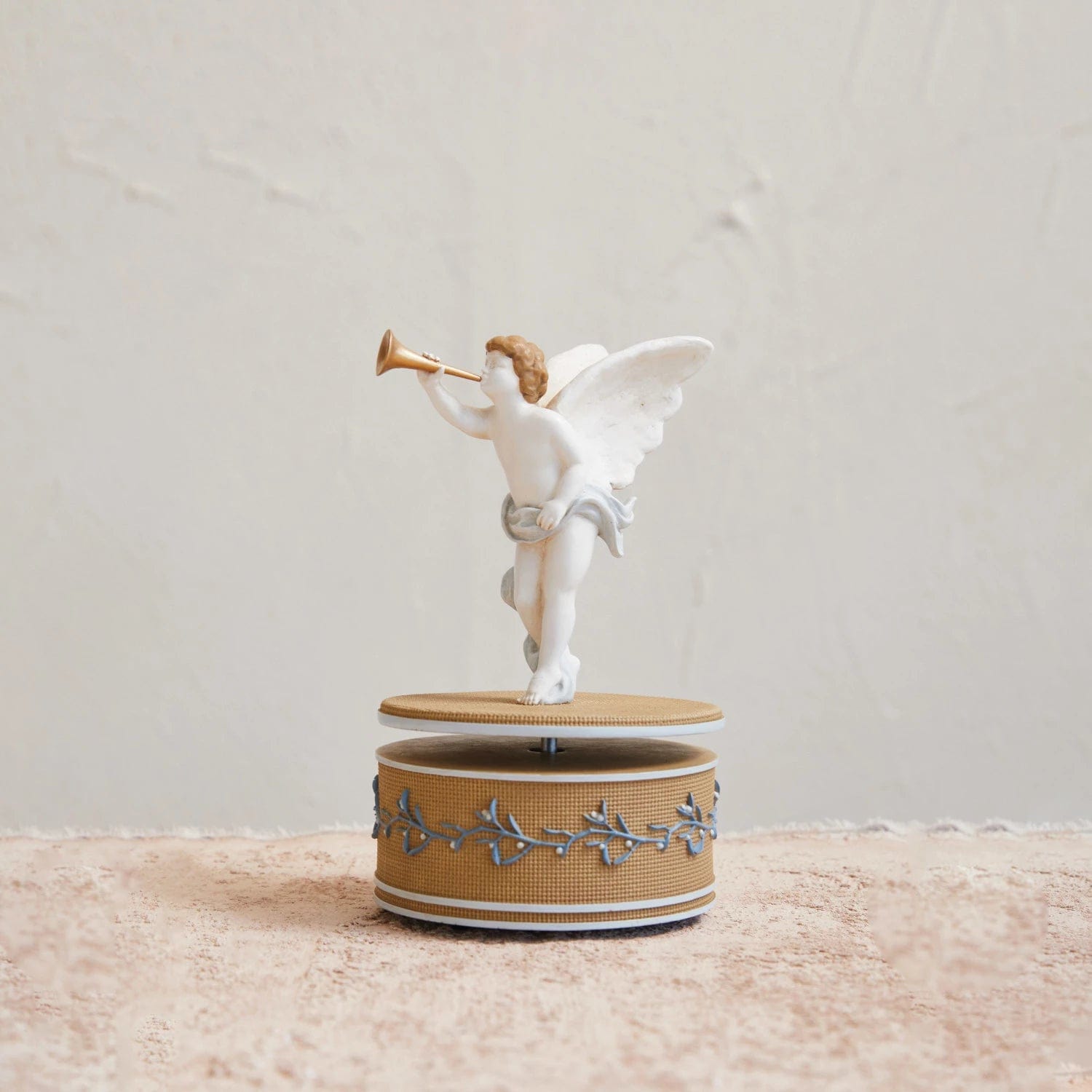 Creative Co-op Creative Co-op Resin Wind-Up Cherub Music Box, Plays "Hark! The Herald Angels Sing" © - Little Miss Muffin Children & Home