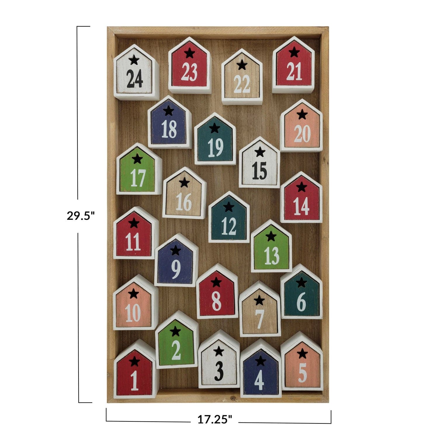 Creative Co-op Creative Co-op Advent Calendar with 24 House Shaped Drawers - Little Miss Muffin Children & Home