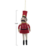 Creative Co-op Creative Co-op 7.25"H Handmade Wool Felt Soldier Ornament with Glitter, Multi Color - Little Miss Muffin Children & Home