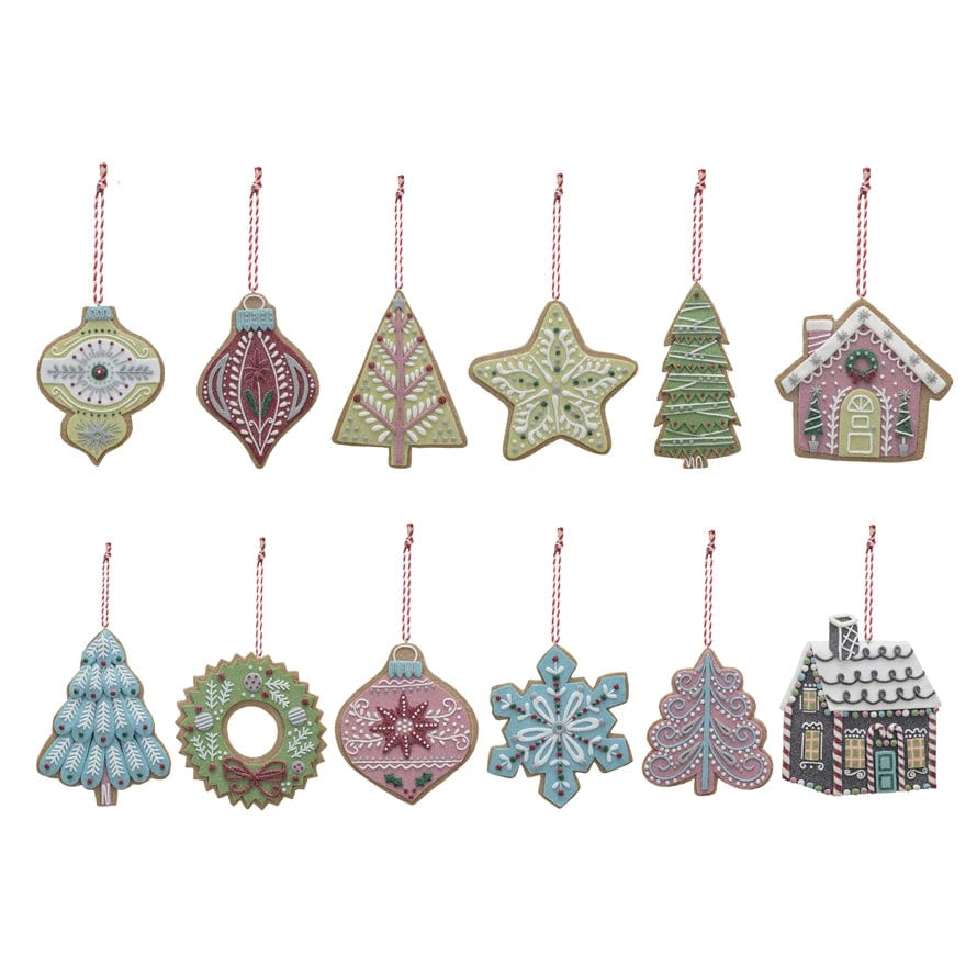 Creative Co-op Creative Co-op Clay Dough Holiday Cookie Ornament, 12 Styles - Little Miss Muffin Children & Home