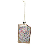 Creative Co-op Creative Co-op Glass Toaster Pastry Ornament with Beads & Glitter - Little Miss Muffin Children & Home