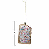 Creative Co-op Creative Co-op Glass Toaster Pastry Ornament with Beads & Glitter - Little Miss Muffin Children & Home