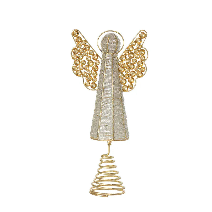 beaded angel christmas tree topper