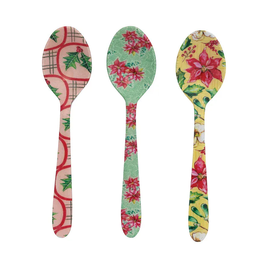floral christmas serving spoon