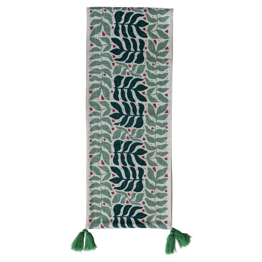 christmas floral table runner
