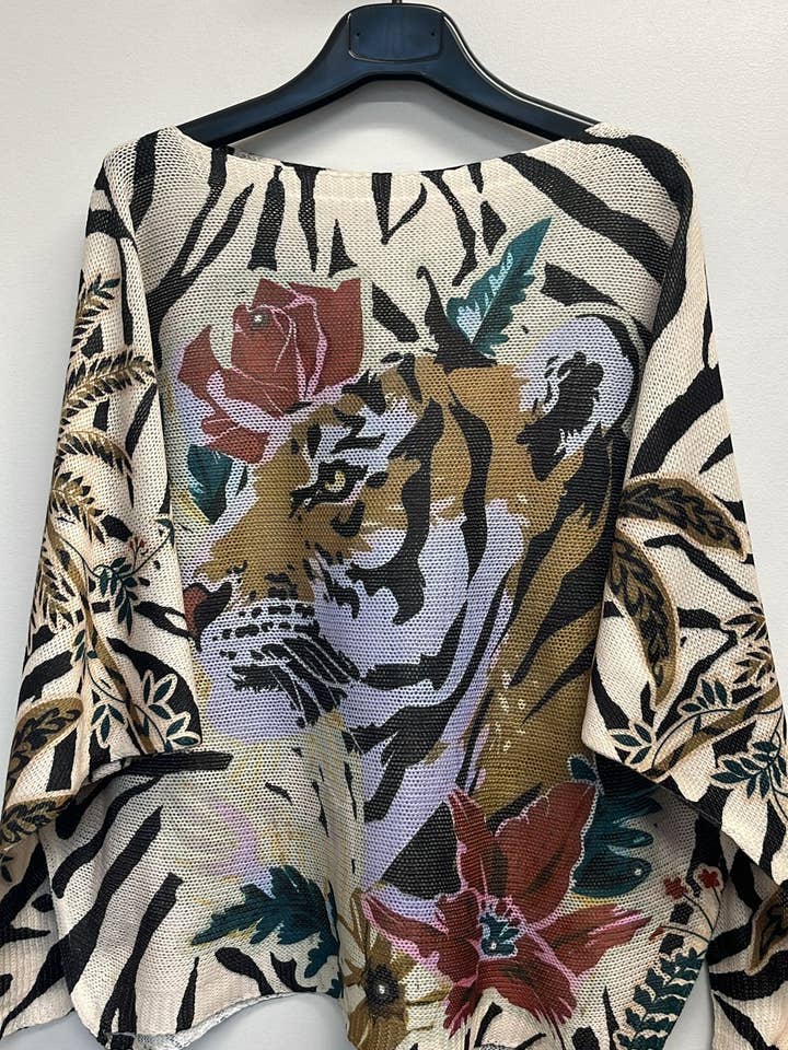 womens zebra tiger top