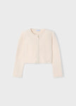 Mayoral Usa Inc Mayoral Zip Up Furry Cardigan in Chickpea - Little Miss Muffin Children & Home