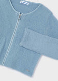 Mayoral Usa Inc Mayoral Zip Up Furry Cardigan in Sky Blue - Little Miss Muffin Children & Home