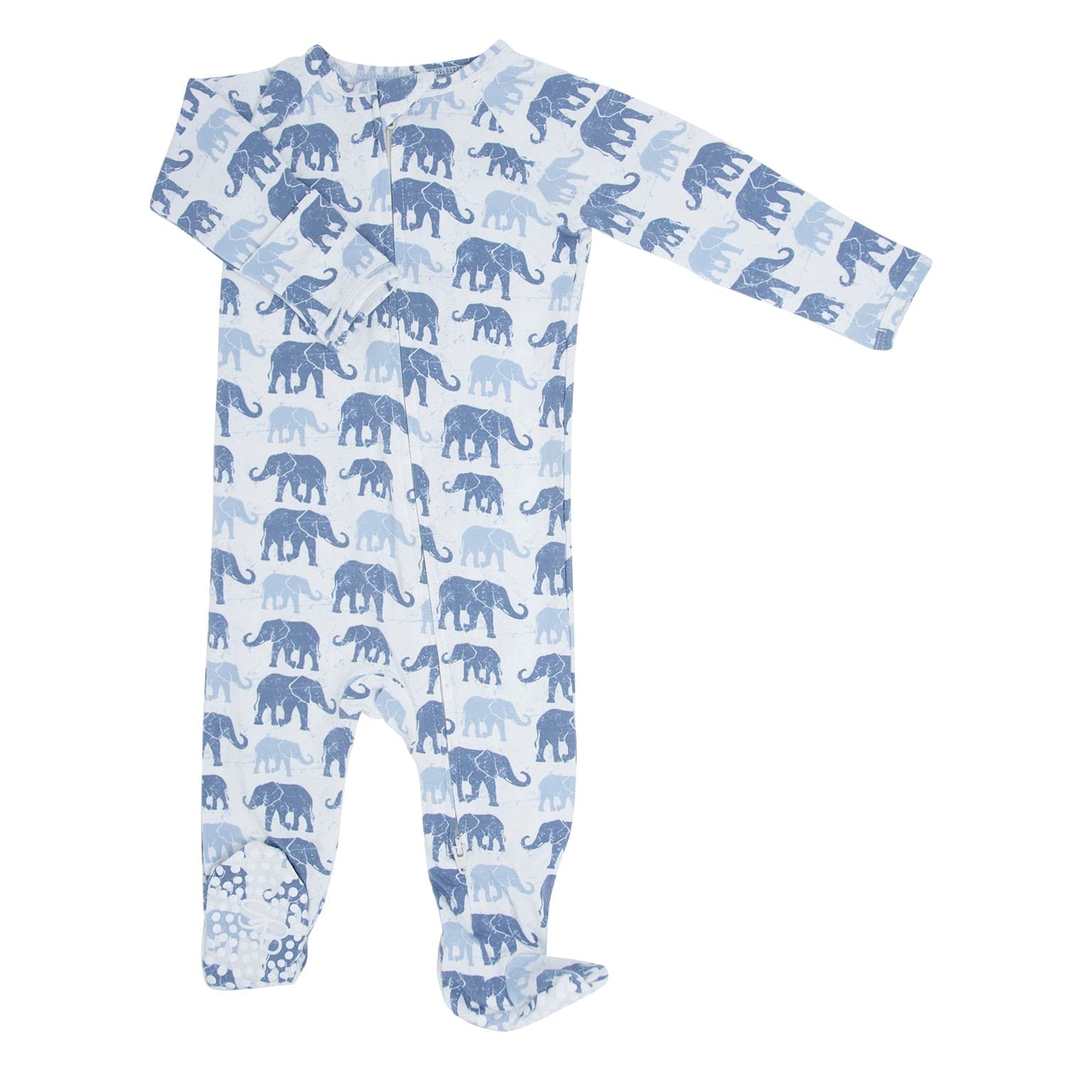 Sweet Bamboo Sweet Bamboo Zipper Footie - Ethan's Elephants - Little Miss Muffin Children & Home