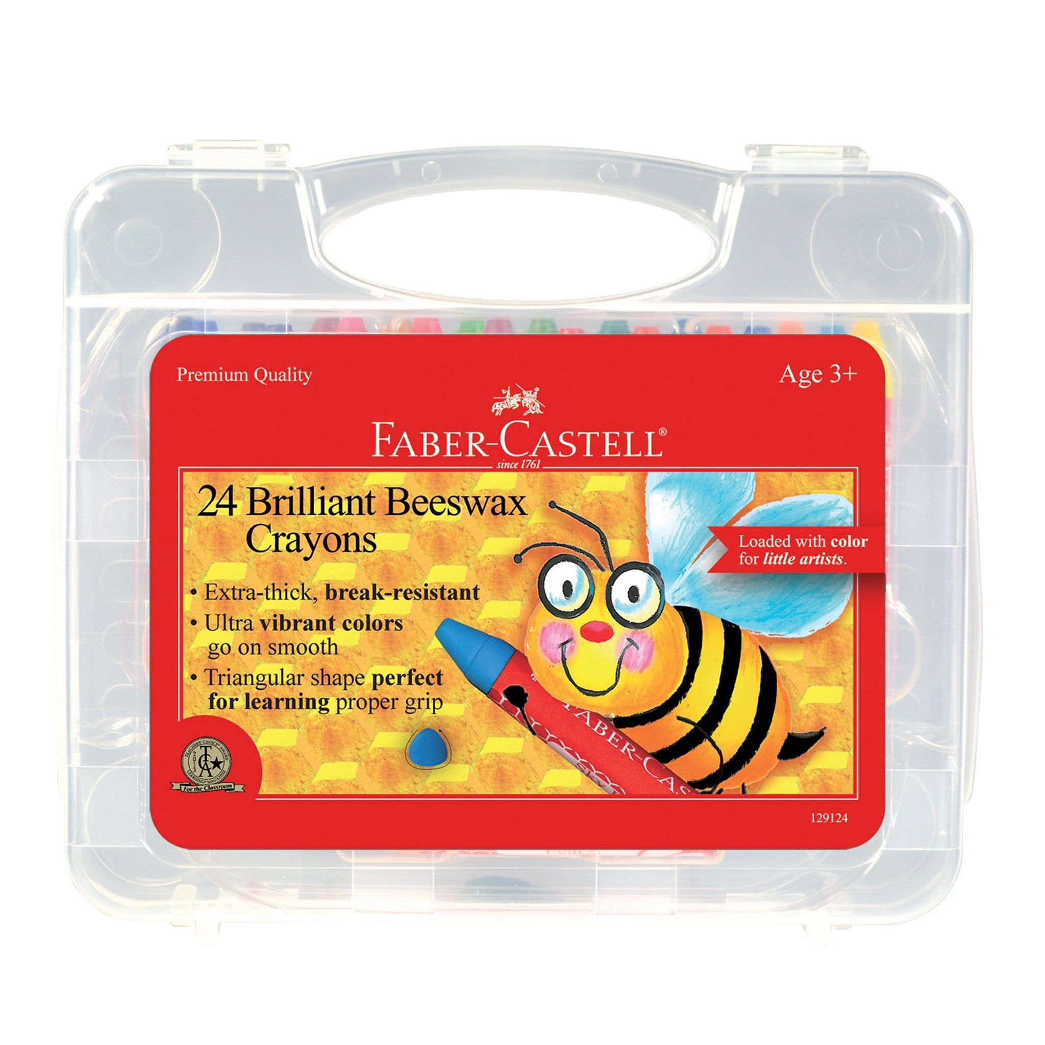 Faber Castell Faber Castell 24ct Brilliant Beeswax Crayons in Storage Case - Little Miss Muffin Children & Home