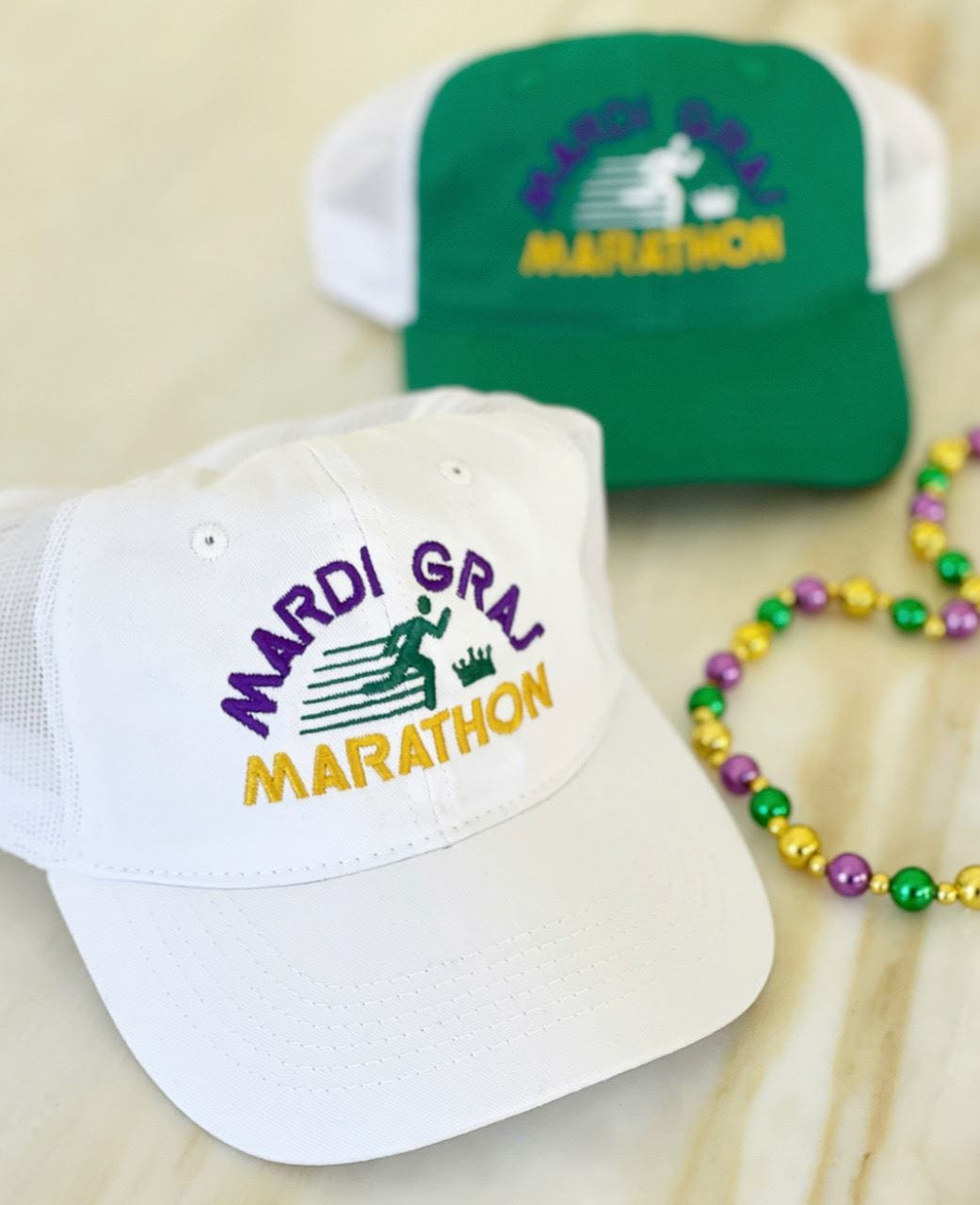 Sarah Ott Sarah Ott Mardi Gras Marathon Trucker Hat - Little Miss Muffin Children & Home