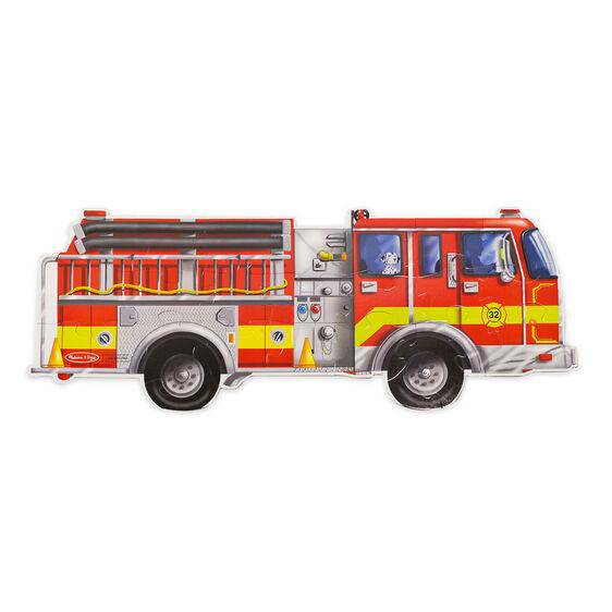 Melissa & Doug - Melissa & Doug Giant Fire Truck Floor Puzzle (24 Pieces) - Little Miss Muffin Children & Home