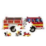 Melissa & Doug - Melissa & Doug Giant Fire Truck Floor Puzzle (24 Pieces) - Little Miss Muffin Children & Home