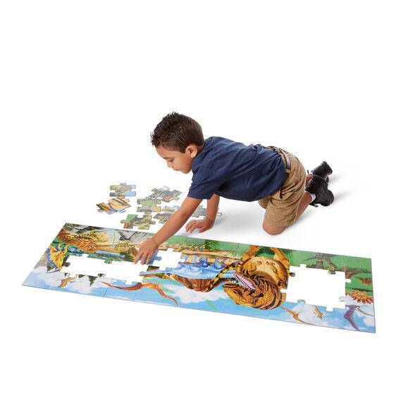 Melissa & Doug - Melissa & Doug Land of Dinosaurs Floor Puzzle (48 Pieces) - Little Miss Muffin Children & Home