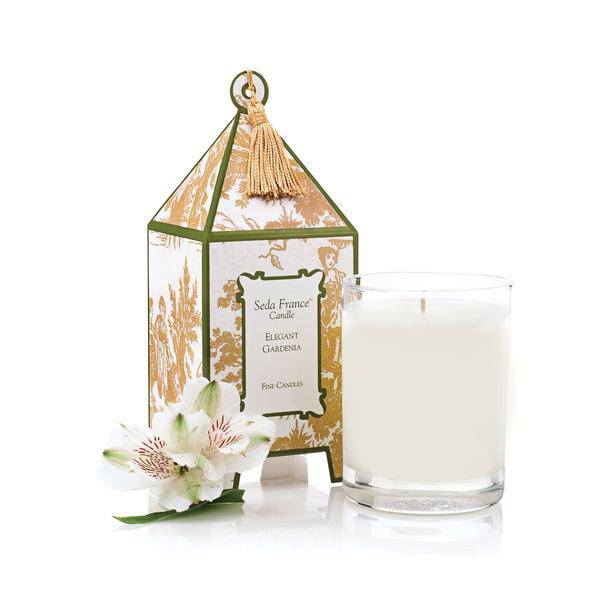 Seda France - Seda France Elegant Gardenia Classic Toile Pagoda Box Candle - Little Miss Muffin Children & Home